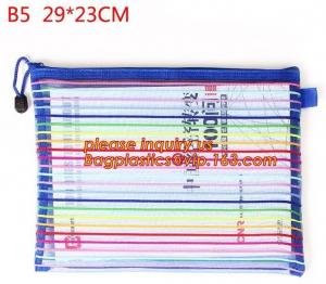 Buy cheap Wholesale Office School Supply A4/5/6 Mesh Zipper Document Bag Multicolor PVC A4 Archives Contract,Office School Supplie product