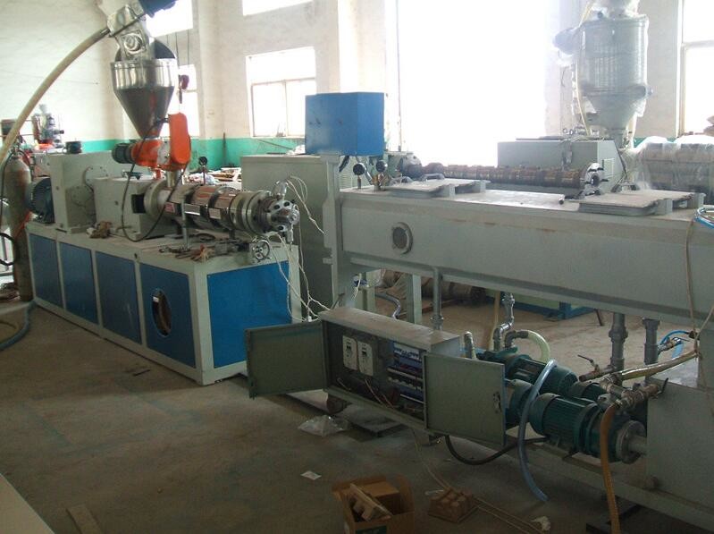 Plastic Pipe Extrusion Line , PVC Twin Pipe Extrusion Production Line , pvc Double Screw Pipe Making Machine