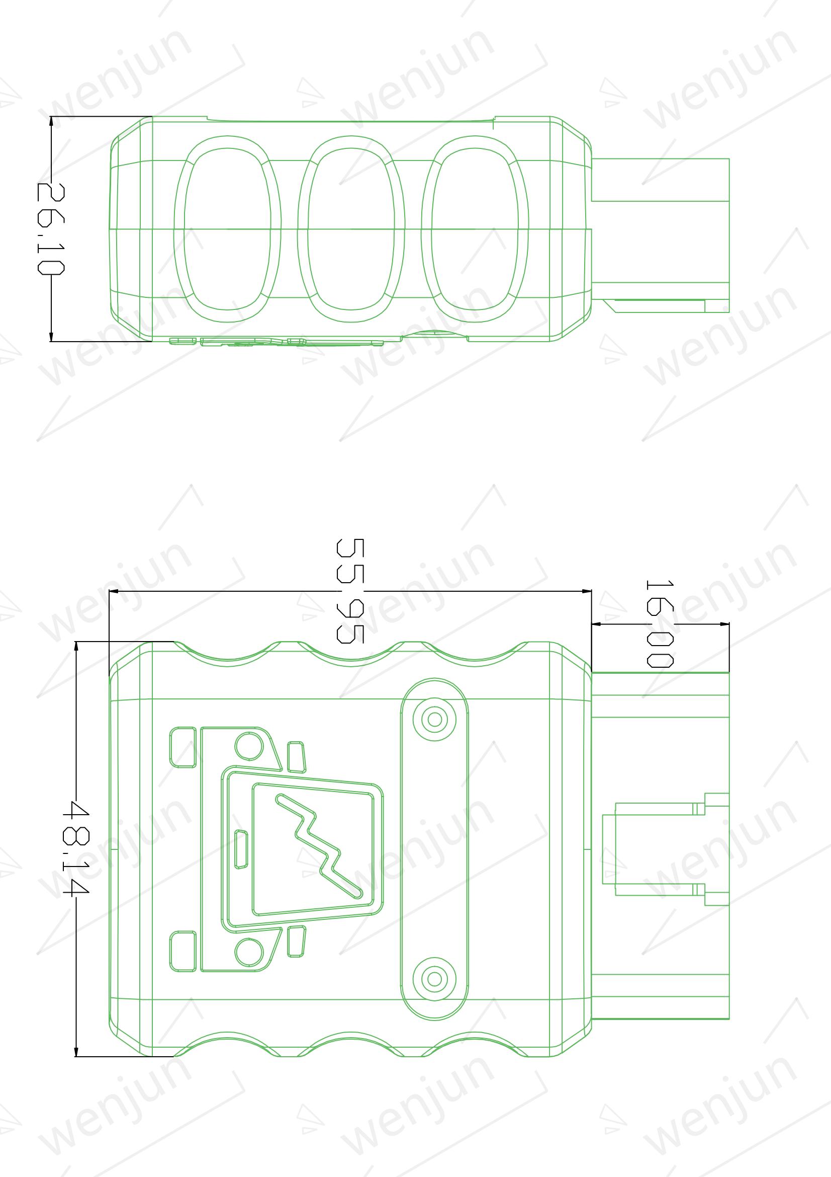 OBDII Male Head Diagnostic Tool With OBD2 Car Logo Shell