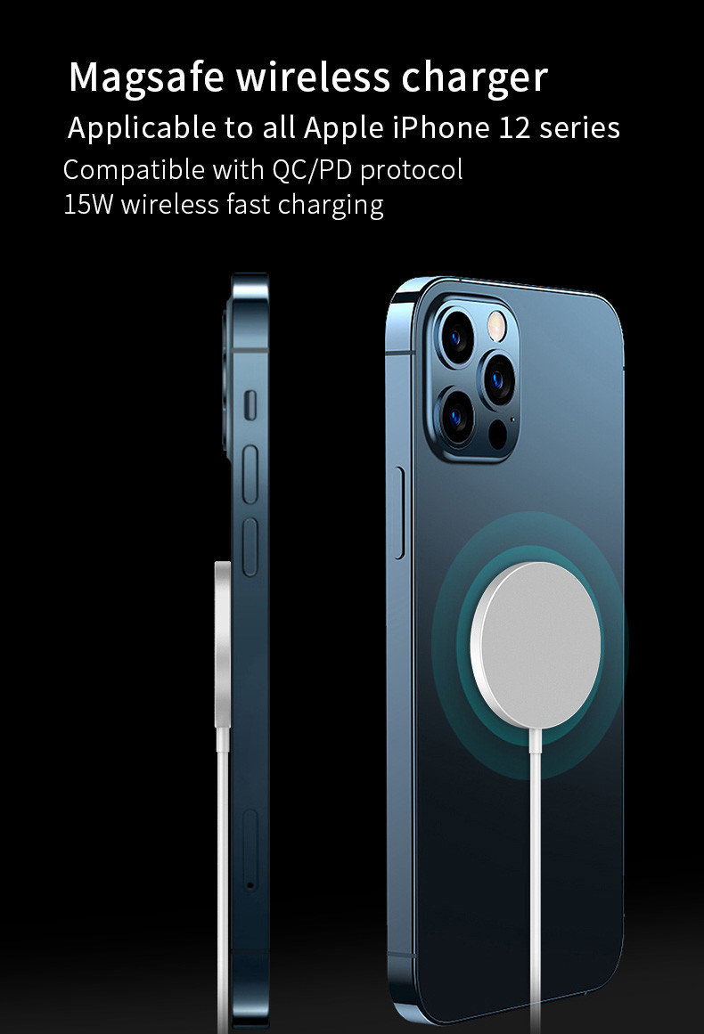 Type C Flat Magsafe Wireless Charger Charging Pad Compatible Iphone 13