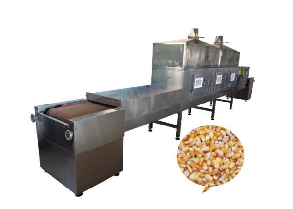Quality Easy Tunnel Structure Microwave Soybean Drying Sterilization Machine PLC Control for sale