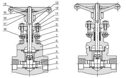 Stainless Forged Steel Valves 800LB , A182 F316 Socket Weld Gate Valve