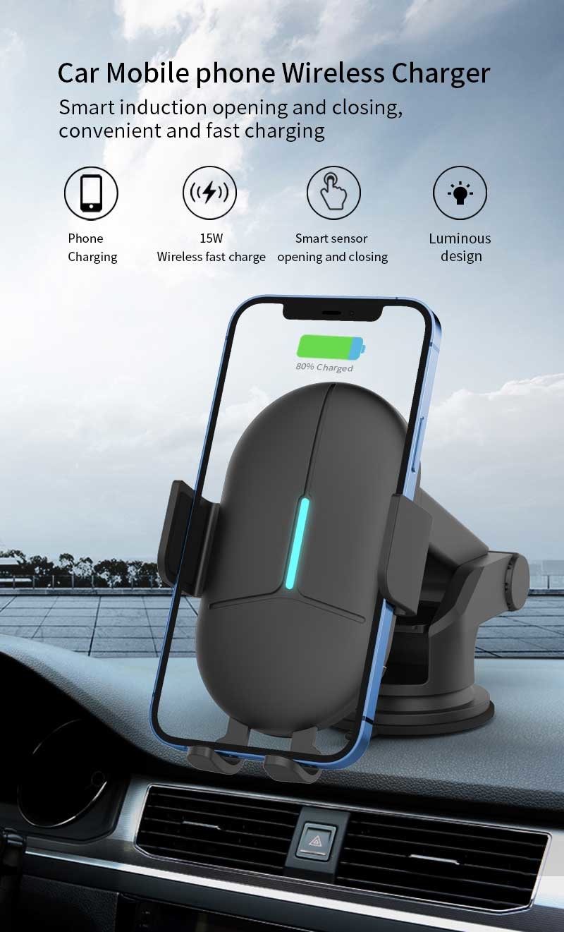 Automatic Induction 15W Wireless Car Charger Pad For Huawei P30 P40 P50