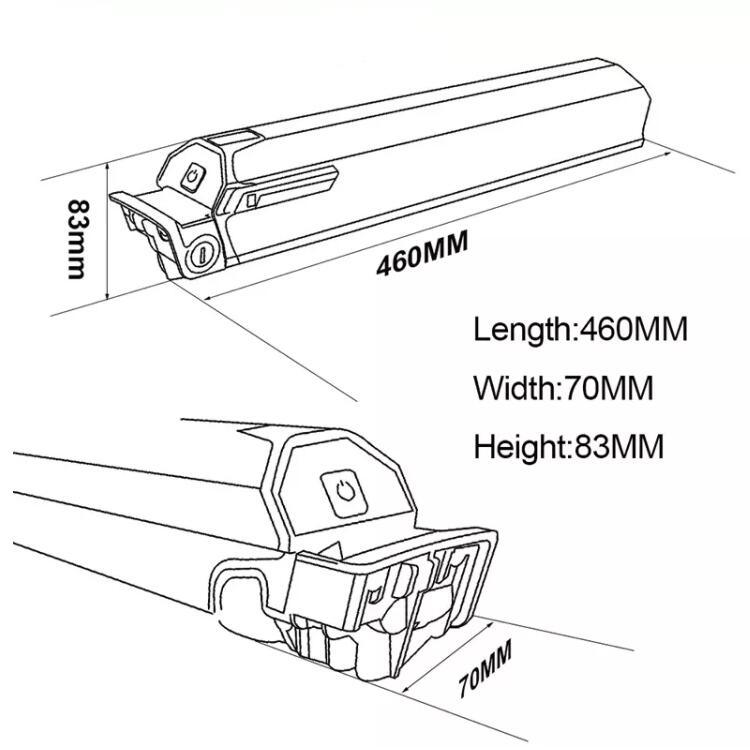 Hot Sale Dorado Battery Electric 36V48V10ah 12ah 17.5ah Electric Bicycle Lithium Battery