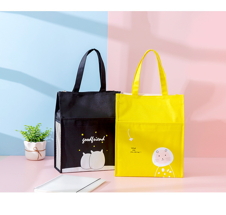 Custom Design Cartoon Review Bag Student Cloth Art Portable Study Bag Student Tutorial Bag Random Pattern