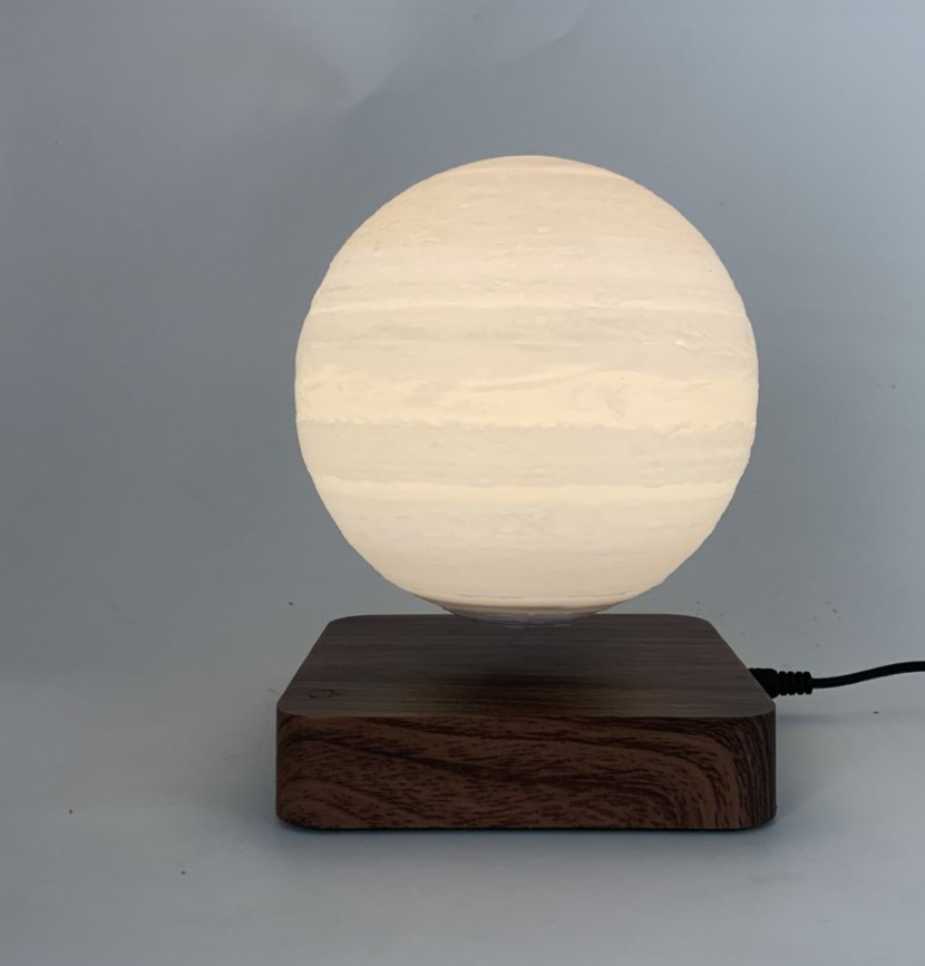 new wooden base magnetic levitation planet lamp light 6inch night light bulb