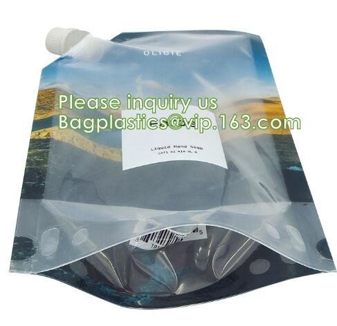 Disposable Dispenser Soap Bag 1000ml, Soap bag for hand soap dispenser, refilled disposable PE cartridge + PP pump packa