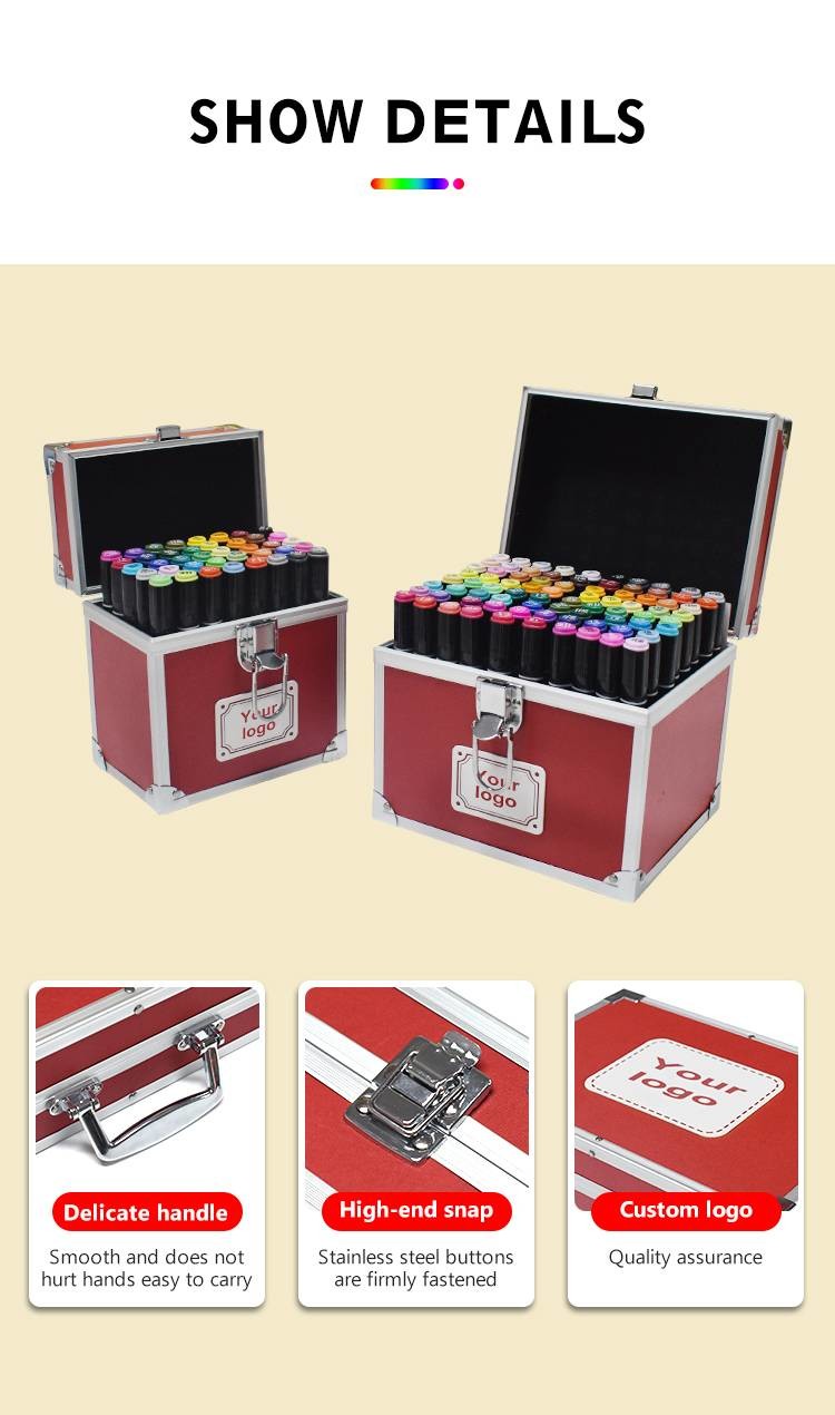 Double Headed Color Marker Set 80 Colors Kids Painting Set For School Home