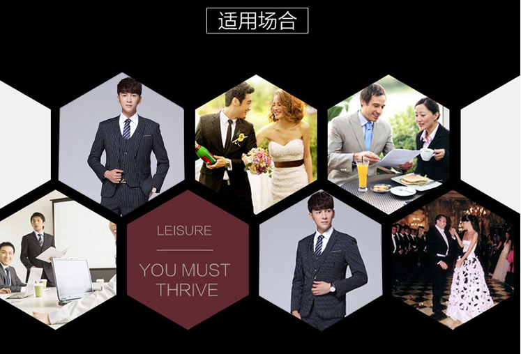 Density customized Woven Black And White Yarn Double Stripes Fabric For Suits Outfits