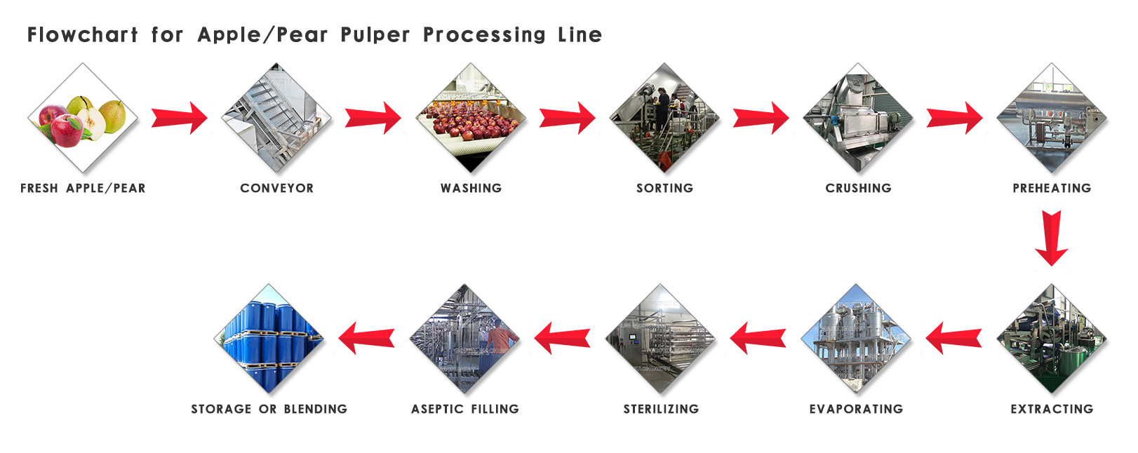 Beverage SS304 1000T/Day Grape Juice Processing Line