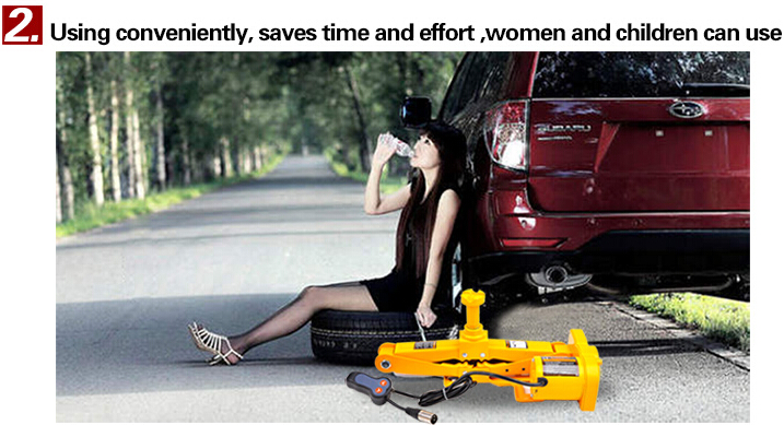 vehicle tools 2 tons electric scissor lifting car jack with electric impact torque wrench