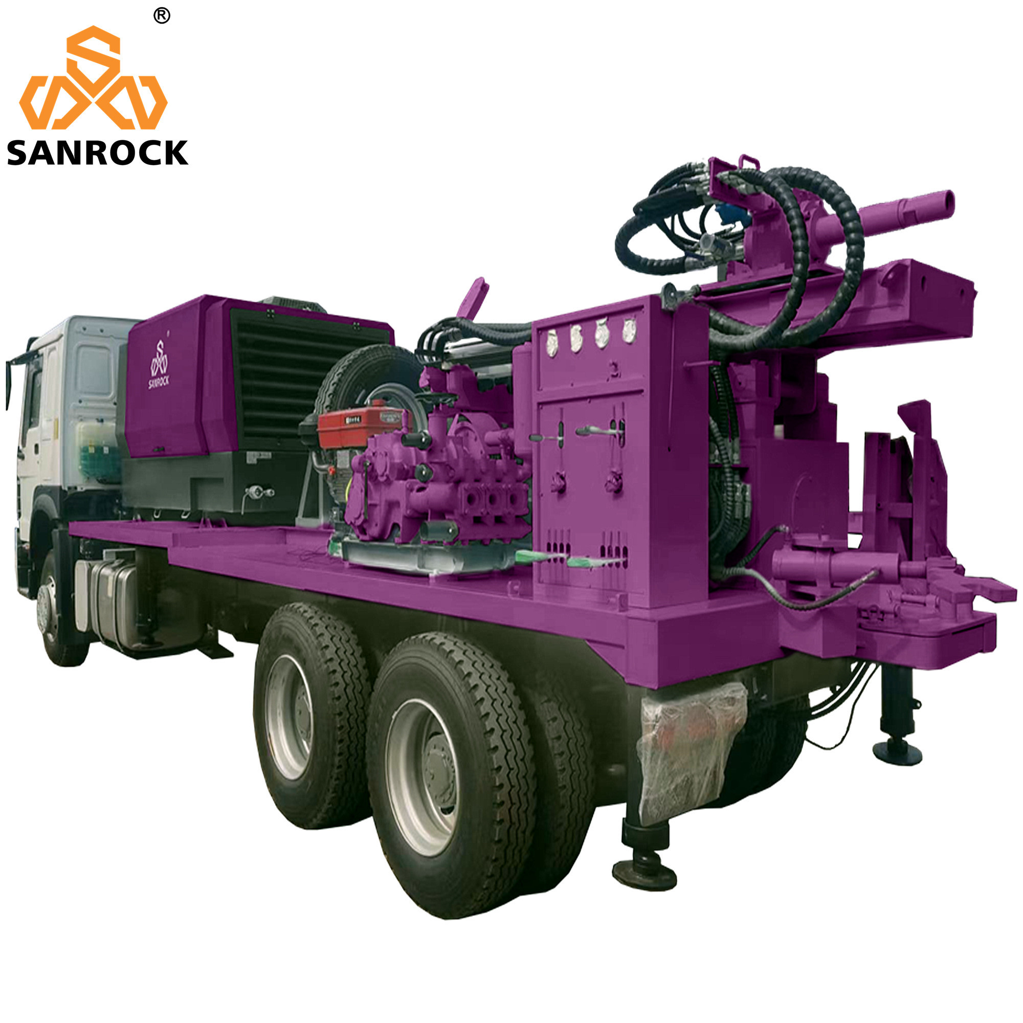 Hydraulic Rotary Borehole Water Drilling Rig Truck Mounted Water Well Drilling Equipment