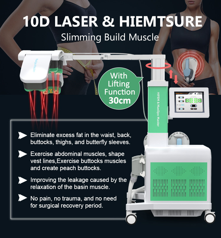 800W-3500W Body Sculptor Machine 10D Laser HIEMT Body Sculpt Machine For Tightening / Slimming