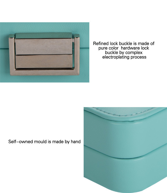 Simple Storage Refined Lock Buckle Personalised Travel Jewellery Case