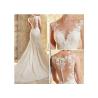 Buy cheap Ivory Flower Lace Fishtail Wedding Gown / Mermaid Lace Bridal Gowns from wholesalers