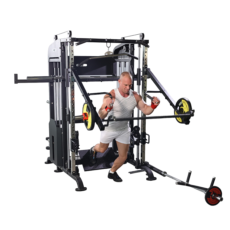 Home Workout Training Equipment Power Cage Squat Rack Chest Leg Press Multifunction Smith Machine