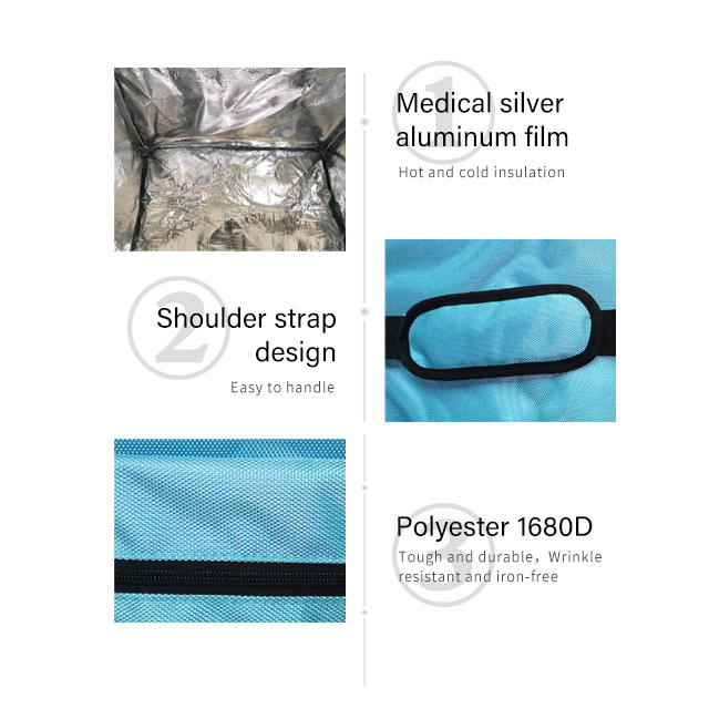 Green 33L Custom Soft Coolers Logistic Medical Cold Chain Bag