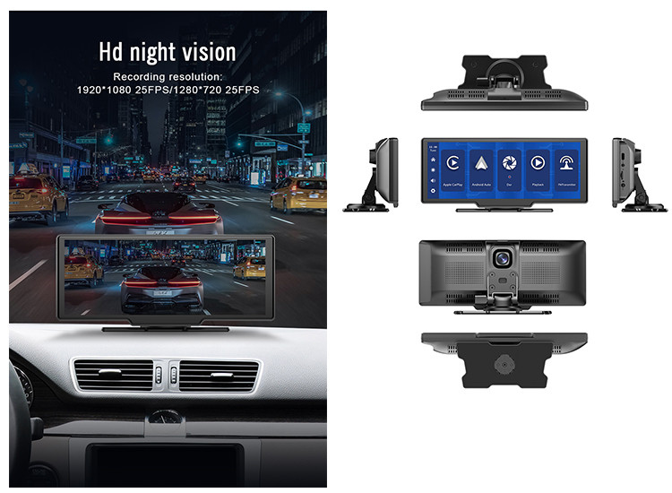 Multimedia Head Unit With Dash Cam Rearview 10.26 Inch 1600*600