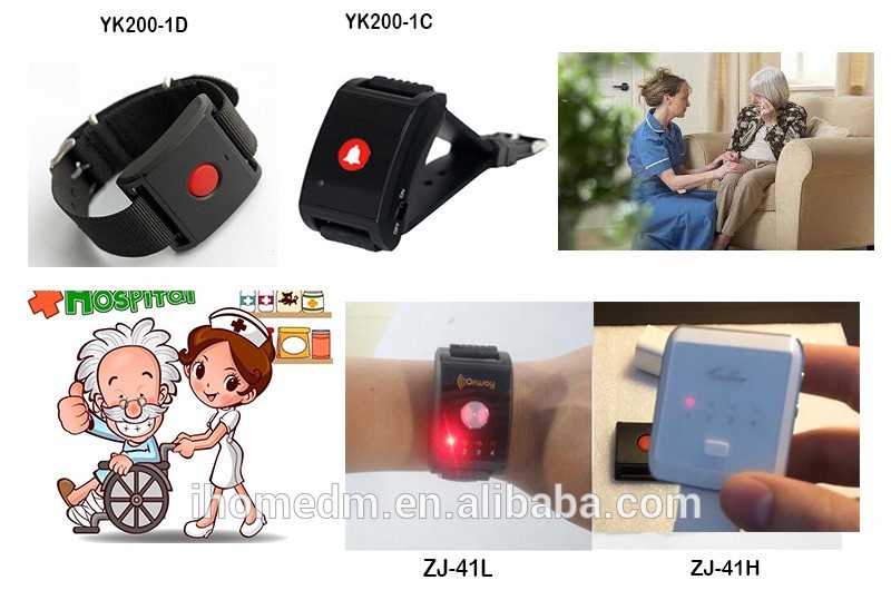 Portable Panic Button Light And Vibration Pager Personal Panic Alarm System