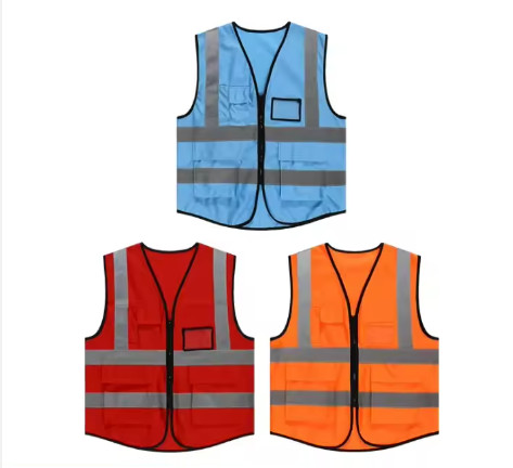 Reflective Vest Safety Vest Jacket Strip Personal Security Construction High Visibility Work Safety Reflective Clothing