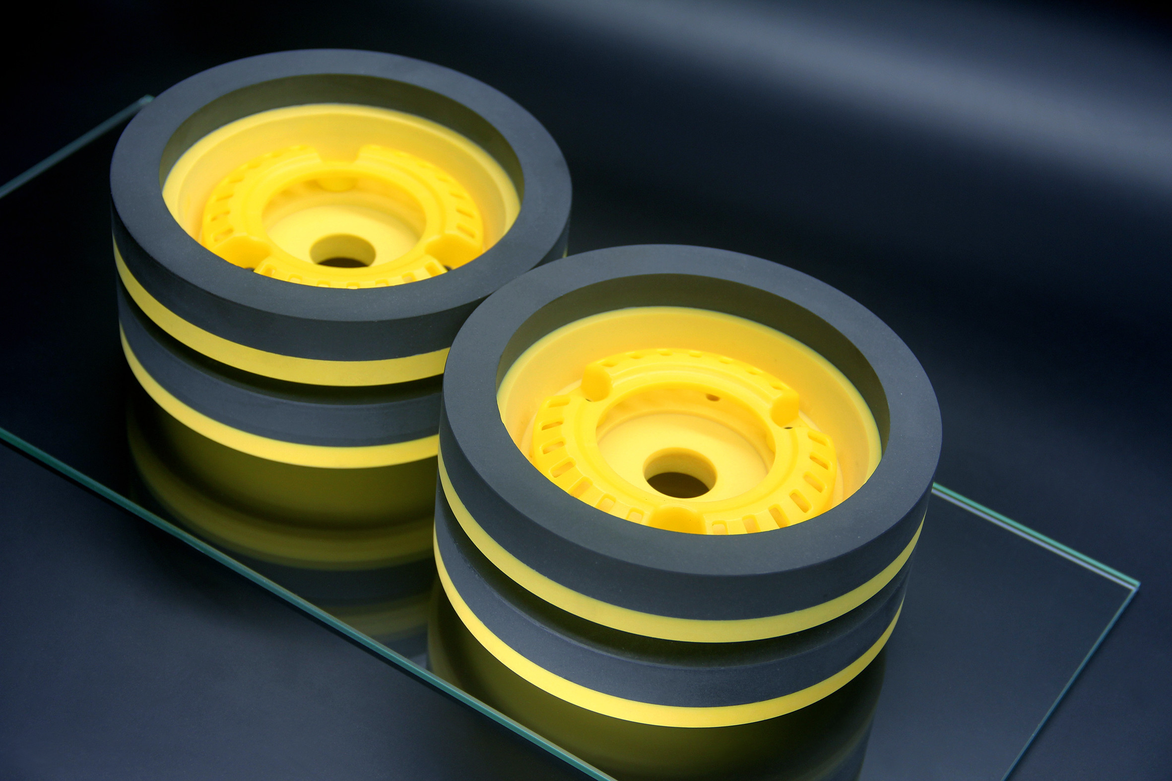 Yellow Resin Grinding Wheel Diamond Glass Edging For Bevelling Machine