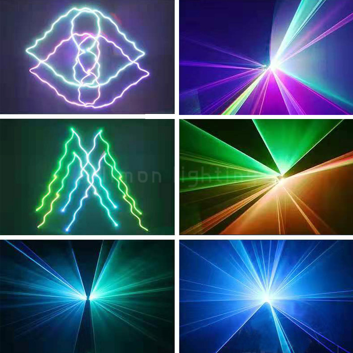 Double Head Double Layer Four Lens Red Blue Laser Line KTV Light