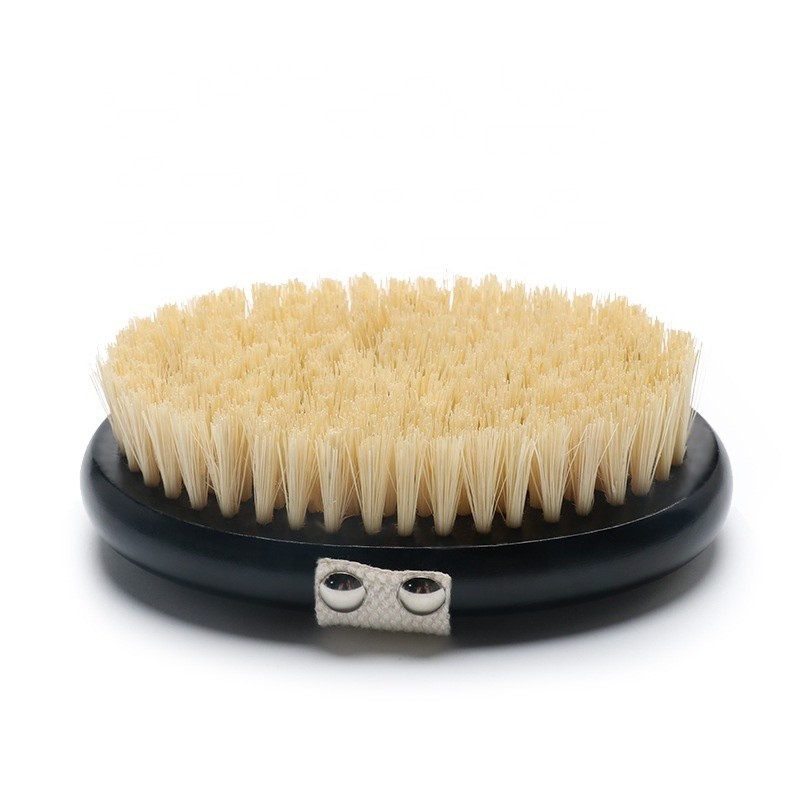 Black Boars Hair Beard Brush Oval Shaped Beech Wooden For Men Moustache