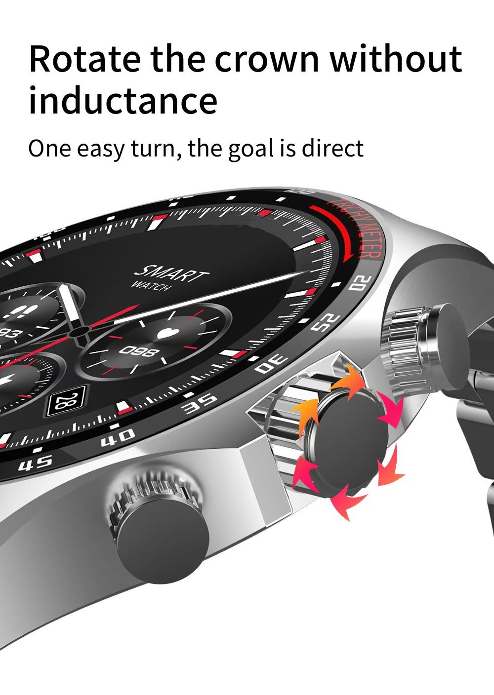 HD Round Screen SK27 Smart Watch 1.58 Inch Men Fitness Tracker Watch Waterproof IP68