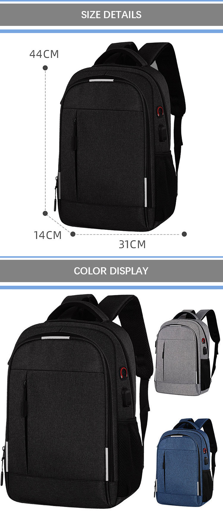Wear Resistant Business Computer Backpacks Anti Seismic Outdoor Travel Backpack