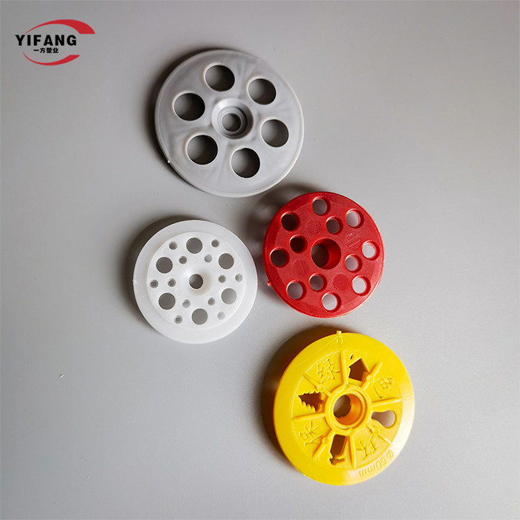 Red Thermal Insulating Foam Board Washers , Plastic Washers For Nails 50mm 60mm