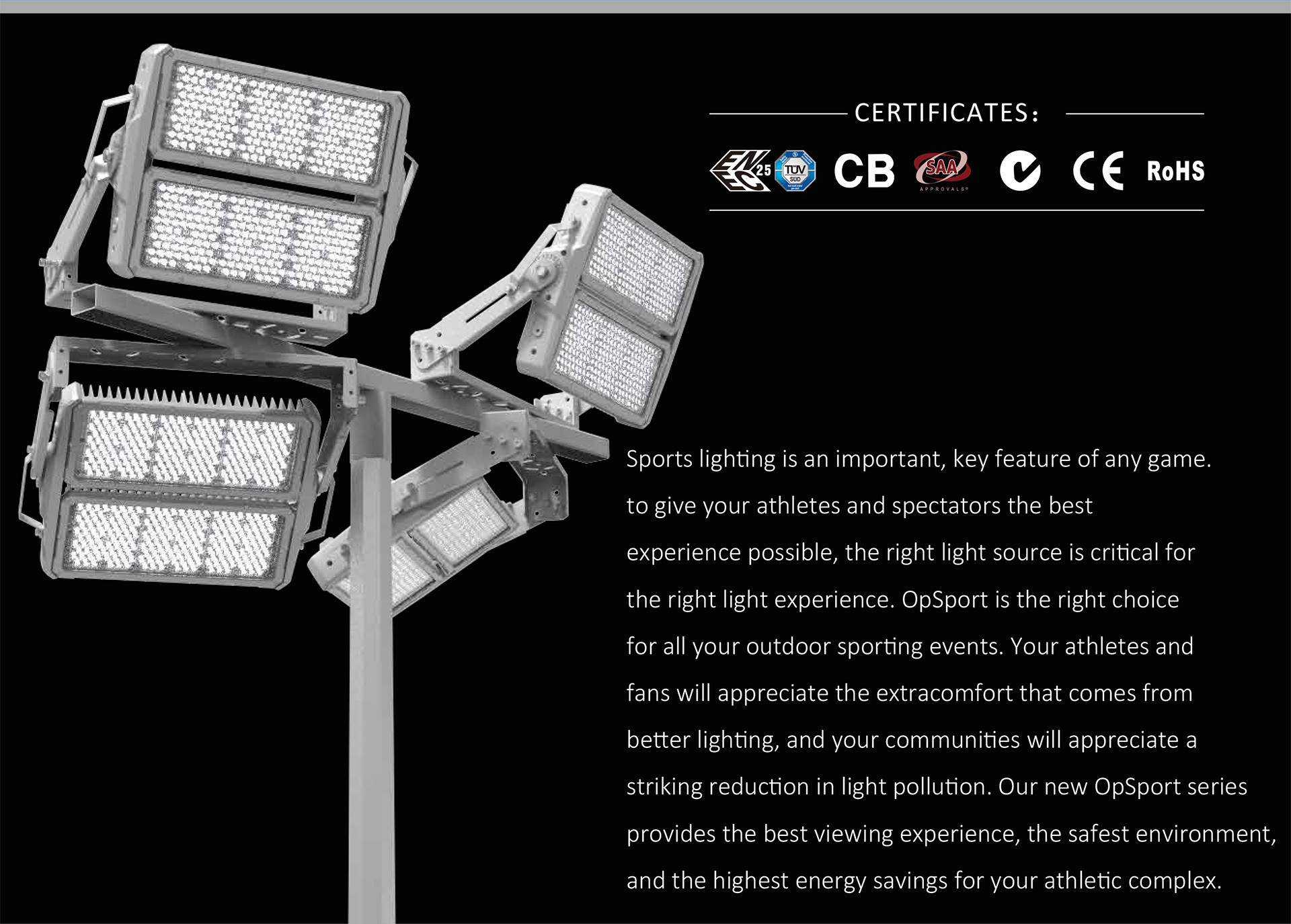150LM/W LED Sport Court Lights 1200w Outdoor Basketball Light