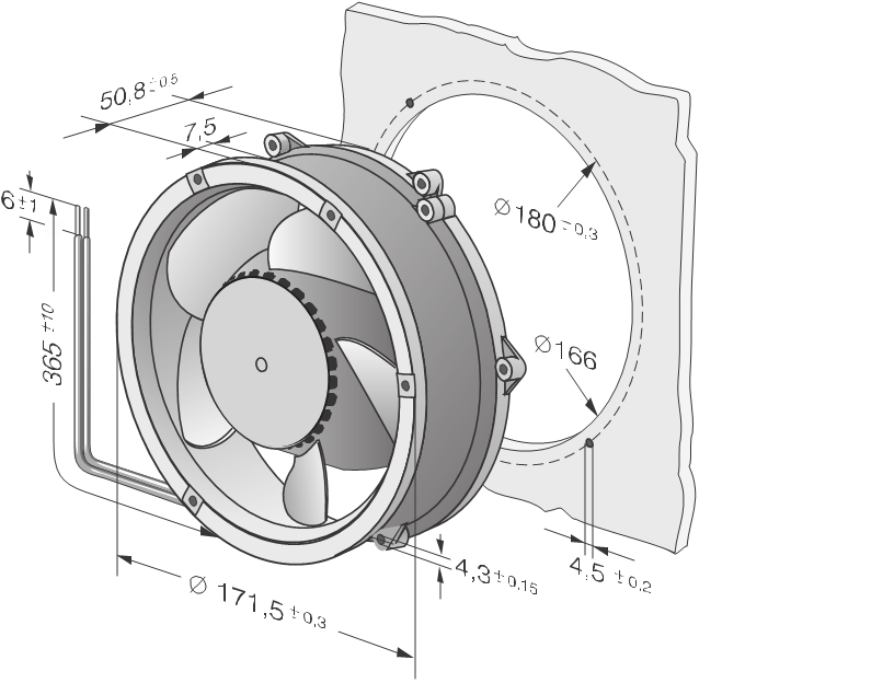 Fan EBM ebm-papst DV6248 Axial Fan 48V 172 X 51mm 40W 1