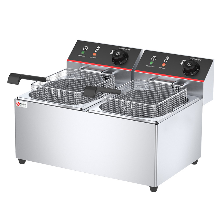 Commercial Snack Frying Machines 8L Electric Chicken Deep Fryer with 1 Tank 1 Basket