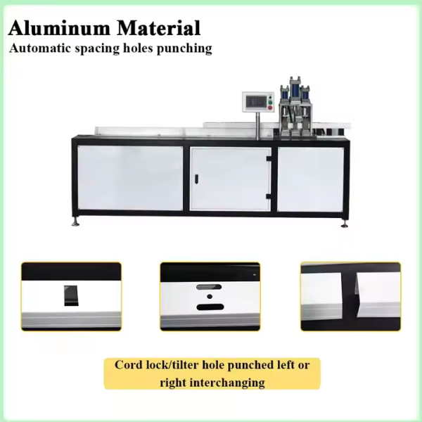 50mm Venetian Blind Slat Cutting Machine Headrails Bottom Rails Cutting And Punching