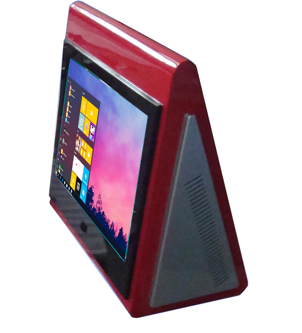 Rugged Small Foot-print Desktop Kiosk Made Of Cold-rolled Steel And With Vandal Proof IR Touchscreen