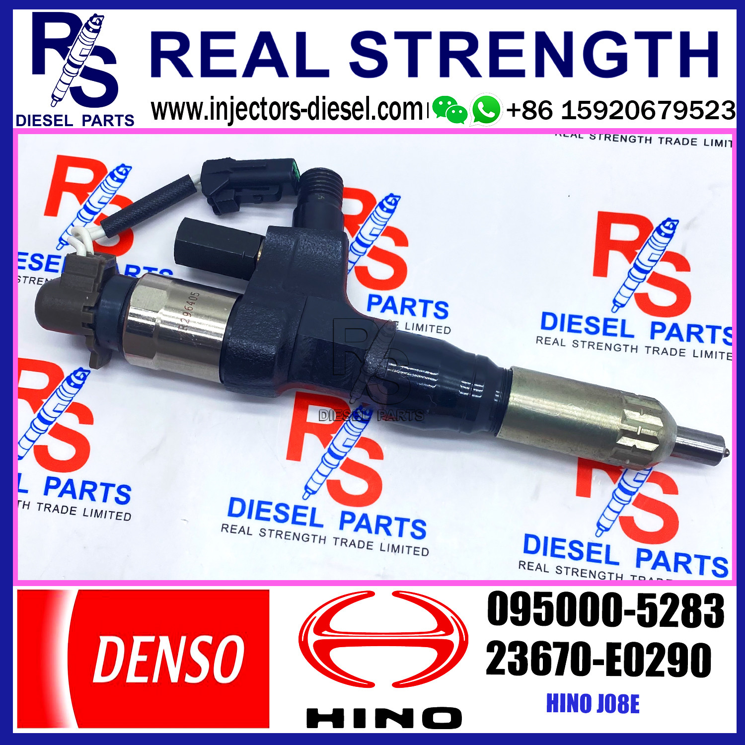 Original fuel injector 095000-5280, 095000-5283, 095000-5284 23670-E0291, 23670-E0290 for HINO J08E
