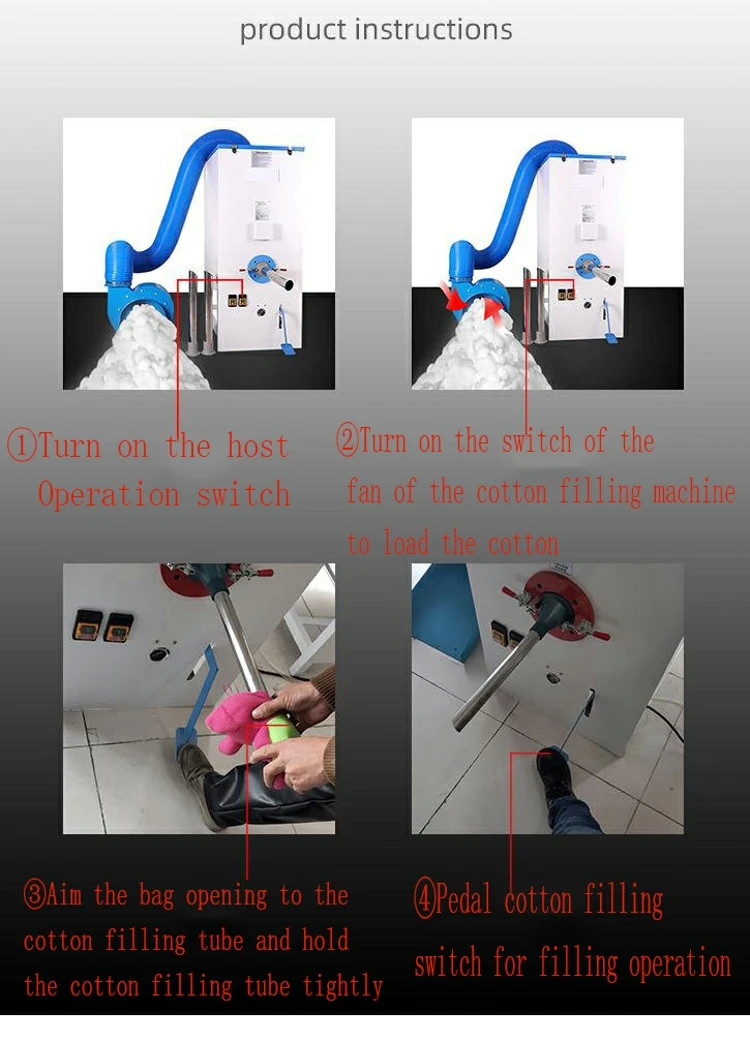 Industrial Polyester Fiber Pillow Stuffer Machine Cotton Stuffing Machine