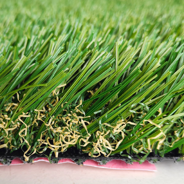 PU Adhensive Four Colors Mixing Durable Landscape Artificial Grass With 45mm Pile Height And Great UV Resistance