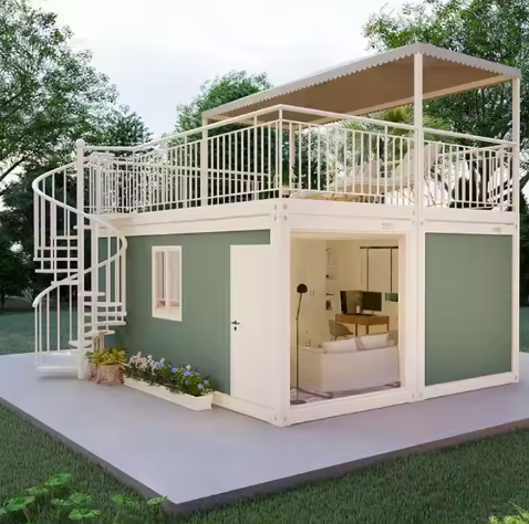 Contemporary Two Layers Flat Pack Container Prefab House For 20ft 40ft