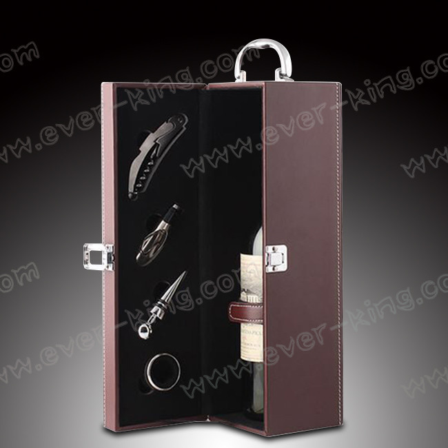 SGS Handmade Leather Glass Bottle Box For Luxury Liquors