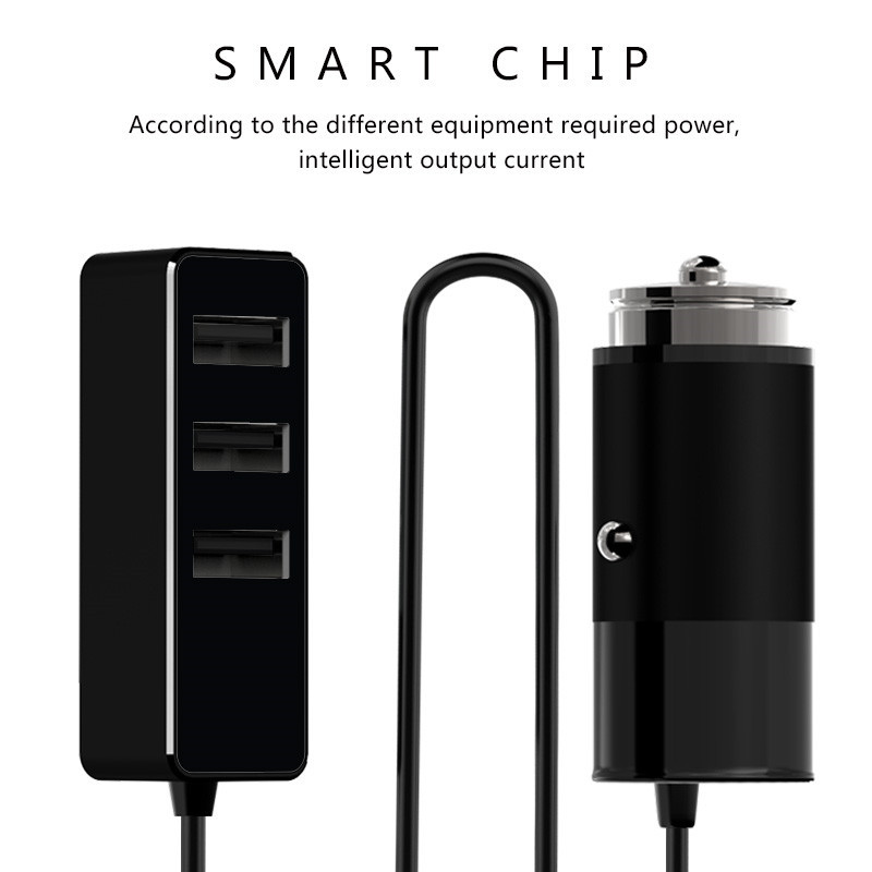 4 USB PORT CAR CHARGER TOTAL 5.5A front 1 USB, REAR 3 USB PORT