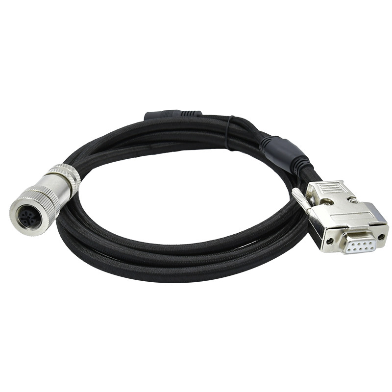 IP68 M12 4 Pin Male To DSUB 9 Pin Female Waterproof Cable Connector With PVC PUR Cable