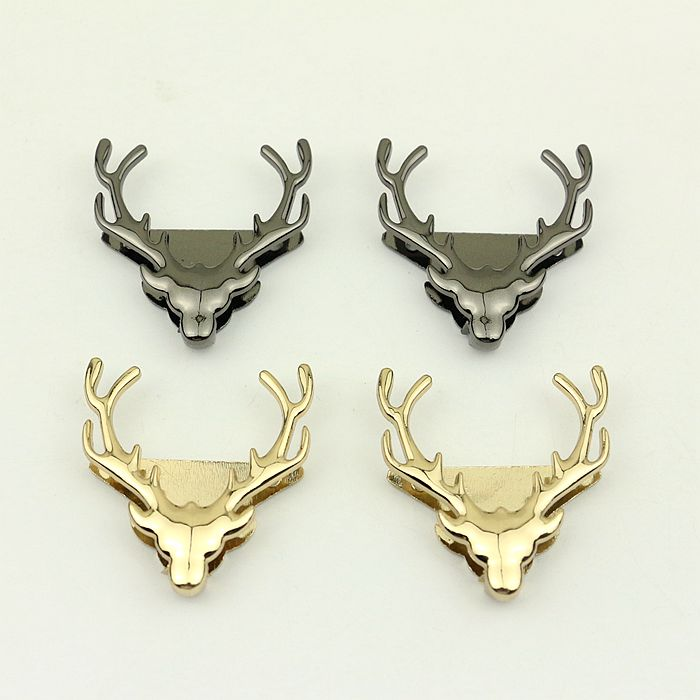 Antlers Shaped Deer Head Metal Tag Brand Logos Odorless Fadeless Antioxidant