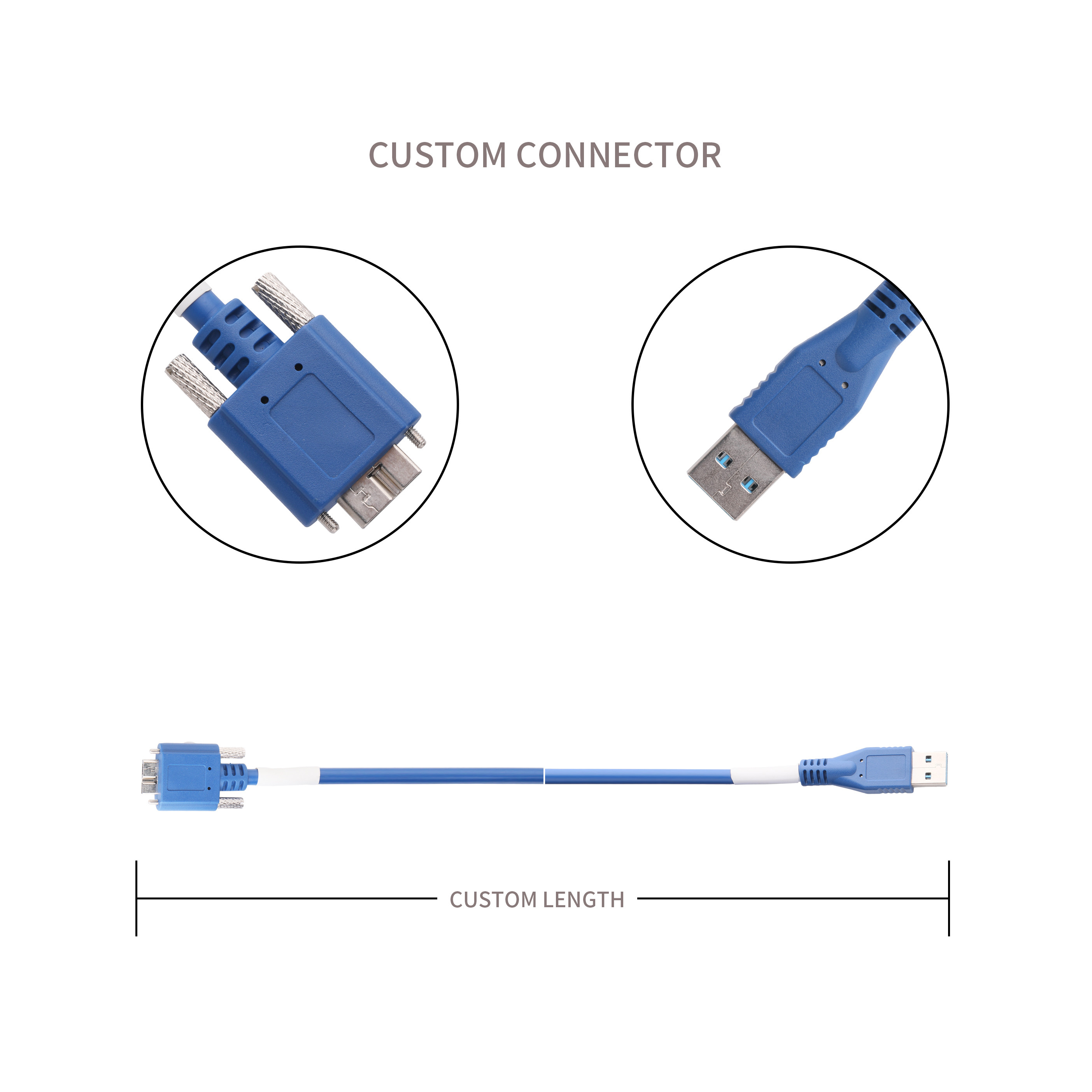 Rohs Usb Type B 3.0 Cable Length Customize Oem / Odm