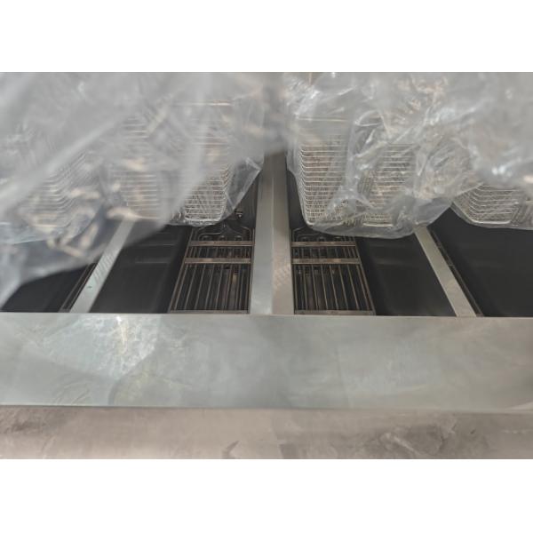 Four Pots Four Baskets With Oil Filter System 304SUS Ventless Deep Kfc Chips Electric Chips Open Chips Fryer For Cooking Machine