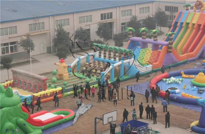 giant durable inflatable obstacle course for sale