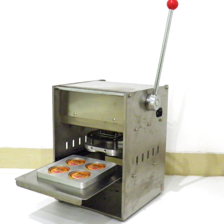 Manual Boba Plastic Cup Lid Sealing Machine Oripack Tray Sealers 4 Holes