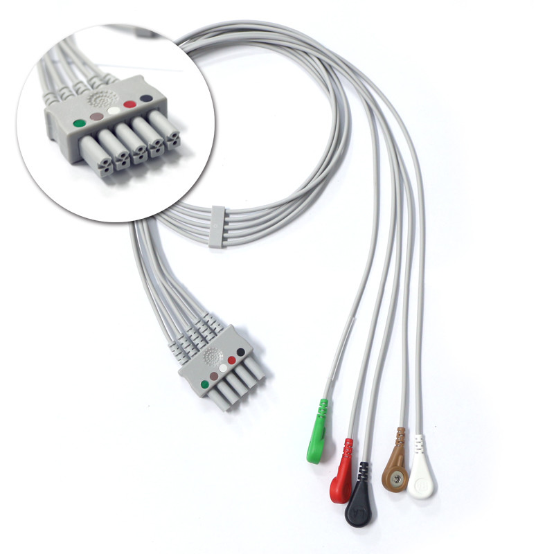 Outlet Tinned Or Silver Tinsel 5 Lead TPU Jacket ECG Cable Berry Factory