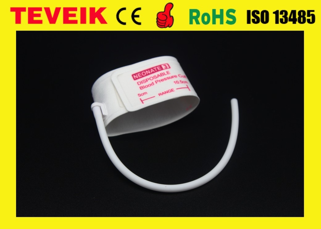Factory Supplier Disposable Neonate Blood Pressure Cuff NIBP Cuff For Patient Monitor, Nonwoven cloth material