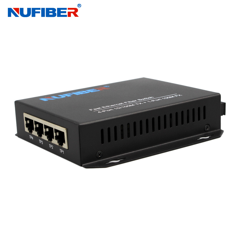 Tx To Fx Commercial Fiber Ethernet Switch With LED Link Status Indicator